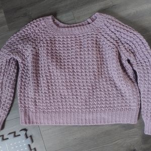 Pink knitted sweater